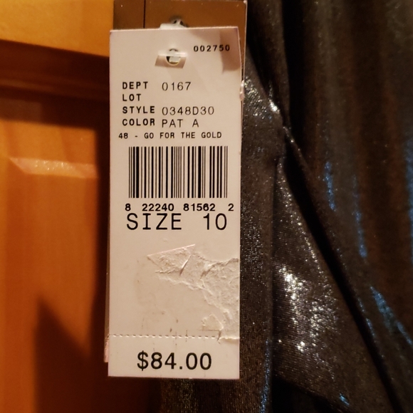 NWT AGB DRESS SZ 10 SILVER METALLIC - Picture 5 of 8